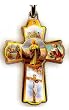 Cross Shaped Key Chain - St. Jude, 2" x 1.5" - MADE IN ITALY