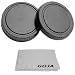 Rear Lens Cap and Camera Body Cover Cap for SAMSUNG NX Mount Digital Cameras + Premium MagicFiber Microfiber Cleaning Cloth