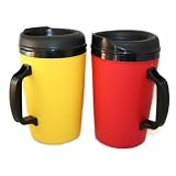 2ThermoServFoamInsulatedCoffeeMugs34oz(1)Yellow&(1)Red
