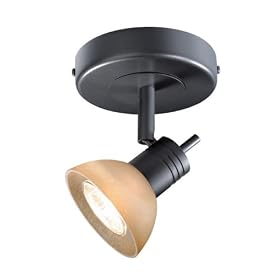 Spot Light - 1 Light Track Spot Lighting Fixture - Dark Bronze - Brushed Cognac Beige... by Vaxcel Lighting