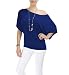 Michael Stars Slub Jersey Off-Shoulder Dolman Top, One Size, Crest