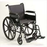 Karman Healthcare Lightweight Deluxe Wheelchair LT Seat Width: 16 x 16 (Narrow), Armrests: Fixed Full-length armrests, Front Rigging: Elevating Legrest