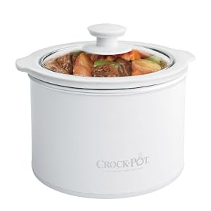 Crock-Pot SCR151-WG 1-1/2-Quart Round-Shaped Manual Slow Cooker, White
