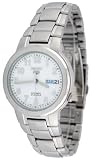 Seiko Wrist Watches-Seiko 5 SNKA13K1 Automatic Mechanical Self-Winding White Dial Date Day Stainless Steel Case Water Resistance Men's Watch