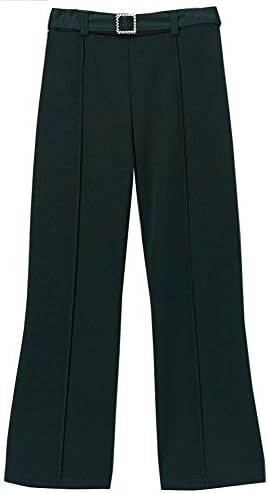 Little Girls Green Buckle School Uniform Trouser Pants 6