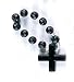 Finger Ring Rosary - Black with Nylon - MADE IN ITALY