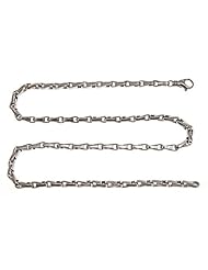 925 Sterling Silver Handmade Link Chain Rhodium Plated 24" 55.1g.