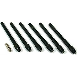 6 Black Pin Vise Drilling Drill Bit Jewelers Hand Tool
