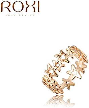 Nachonia Jewelry 3 times Rose Gold Plated Stars Ring Jewelry Crystals From Austria Wedding Ring