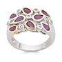 1.90 Ct. T.W. Ruby And Diamond Ring In Sterling Silver Size 5