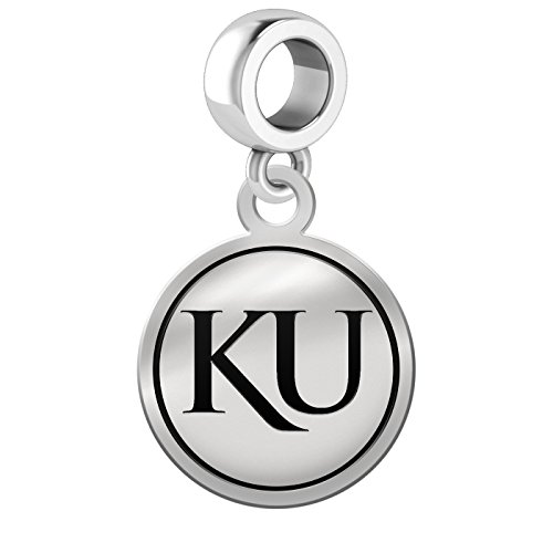 Kansas Jayhawks Border Round Dangle Charm
