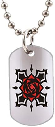 Vampire Knight Red Rose Fashion Image Custom Unique Personalized Dog Tag Necklaces, dogtag size About 1.3X 2.2 inches Ideal Gift