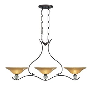 Minka Lavery Grahmton 4483-167B Linear (22H x 43W) Pool Table 3-LT 120w Pendant in Lathan... by Minka