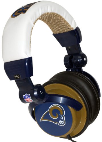 iHip NFH22STR NFL St. Louis Rams DJ Style Headphones, Blue/Gold