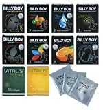 Produkt-Bild: Billy Boy + Vitalis Premium Mix - 30 Kondome - 12 verschiedene Condom Sorten + 3 x Vitalis Gleitgel Sachets &aacute; 5 g Gratis - Ideal zum Testen + Genie&szlig;en!