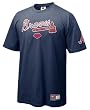 Atlanta Braves Blue MLB Practice 8 Short Sleeve Tee Shirt By Nike Team Sports