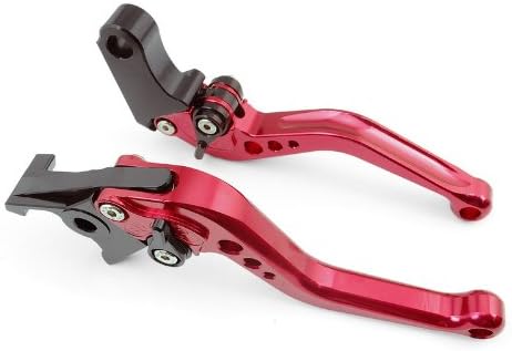 ATAC pair of Short Billet Aluminum Clutch &amp; Brake Levers Motorcycle Set Red for Honda AX-1(NX250J K R R3) 1987 1988 1989 (F18/H626)
