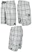 Lost WIDE OPEN 2 Mens Boardshorts in White Plaid