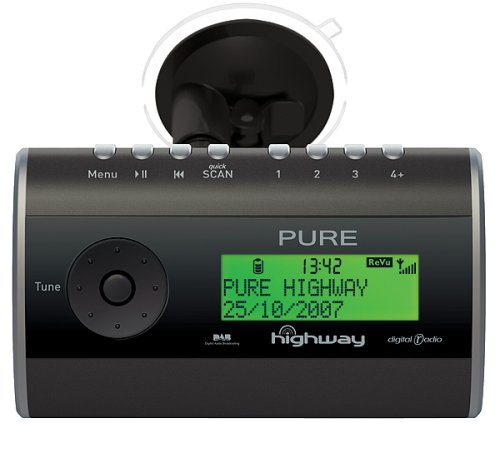 Pure Highway In-Car DAB Radio With FM Transmitter - Black
