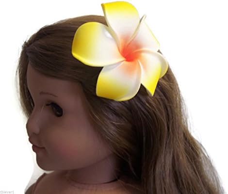 Hawaiian Yellow Hair Clip made for 18" American Girl Doll Clothes Accessories