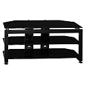 Bush Furniture Universal Small TV Stand, High Gloss Black