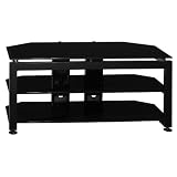 Bush Furniture Universal Small TV Stand, High Gloss Black