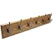 Safco 4217MO Wall Rack, Six Double-Hooks, Wood, Medium Oak