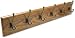 Safco 4217MO Wall Rack, Six Double-Hooks, Wood, Medium Oak