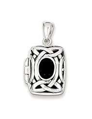 Sterling Silver Onyx Locket