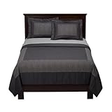 Fieldcrest Luxury Paisley Border Charcoal Duvet Oversized King