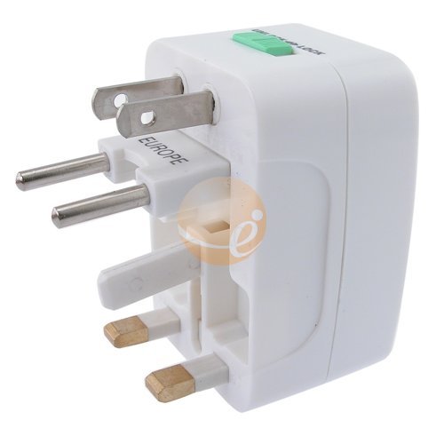 Universal World Wide Travel Charger Adapter Plug, White