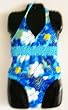 Girls 2 Pc Tankini - Turq/RoyalFloral