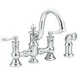 Moen S713 Waterhill Two-Handle High Arc Kitchen Faucet, Chrome by Moen
