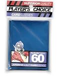 Player's Choice Yu-Gi-Oh! Metallic Blue Sleeves (Pack of 60) - Designed for Smaller Gaming CCGs - Deck Protectors - Ideal for YuGiOh! Trading Card Games