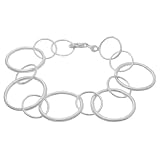 Italian Sterling Silver Circle Link Bracelet