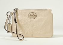 Hot Sale Coach Sutton Metallic Small Wristlet 47184 (Champagne)