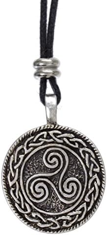Cruz Accessories Celtic Symbol Pendant Necklace on Cord (Friendship)