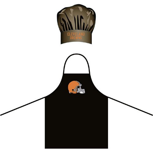 Cleveland Browns Nfl Barbeque Apron And Chefs Hat
