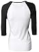 American Apparel Kids Infant Poly-Cotton 3/4 Sleeve Raglan - White/Red / 12-18 Months