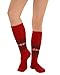 Womens Print Knee Hi Socks Cashmere Virgin Wool blend Color Options