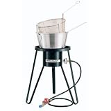 Brinkmann 815-3680-S All-Purpose Gas Cooker and Fryer with Pan and Basket Set, Black