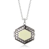 Belle Noel Palladium-Plated Honey Hexagon Lock
