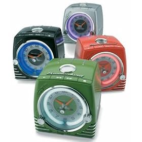Ford Thunderbird Retro Neon Alarm Clock Radio with Cd Player - Coral Pink