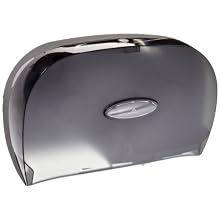 Georgia-Pacific GP 59209 Translucent Smoke Jumbo Jr. Two Roll Bathroom Tissue Dispenser, 20.02" Width x 12.26" Height x 5.67" Depth