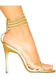 Hot Multi-Ankle Band Stilettos from Hot Fash Shoes - HILTON Gold