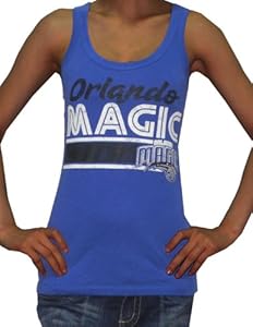 Womens NBA Orlando Magic Athletic Crew-Neck Tank Top (Vintage Look) L Blue