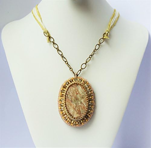 Silver Druzy Rustic Necklace grey pink white