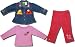 Apparel : Sesame Street - "Zoe and "Elmo"3 piece denim jacket , l/s top and pant set for toddlers