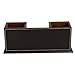 HOMETEK PU Leather Desktop Storage Box 4 Compartment Desk Organizer Card/Pen/Pencil/Mobile Phone/Remote Controller/Cosmetics Office Supplies Holder Collection Desktop Organizer (Brown)