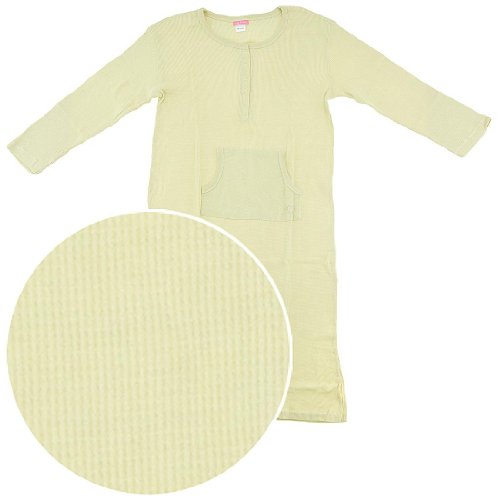 Yellow Green Thermal Nightshirt for Women M